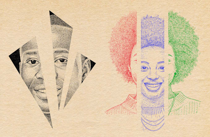 hand drawn pointilism ilustration with my ink style