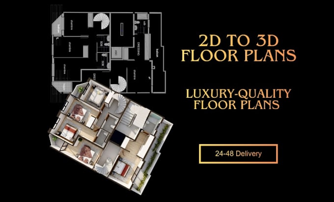 create high quality 3d floor plan for real estate marketing