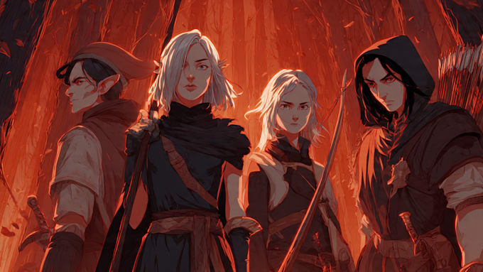 Design a dnd party art and group art by Kishan_tyler | Fiverr