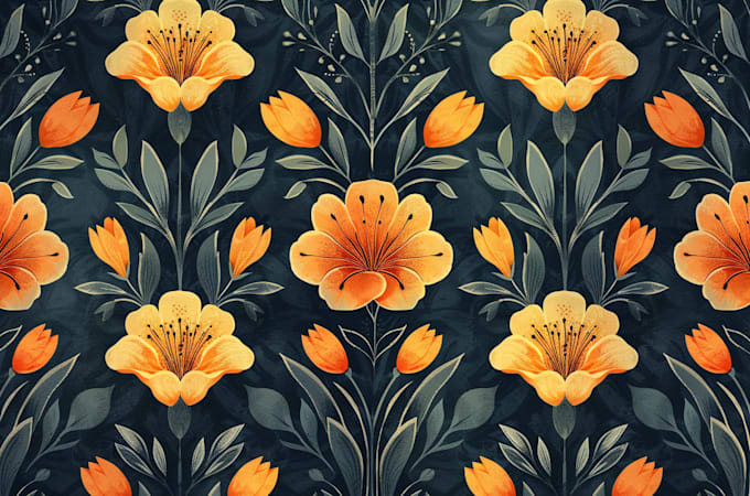draw seamless pattern design for fabric, stationery, packaging