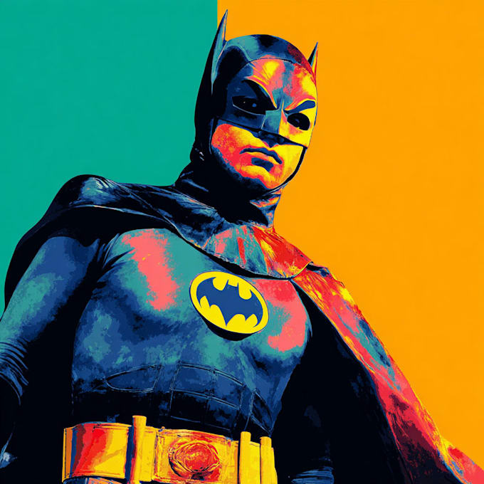 design an amazing superhero pop art