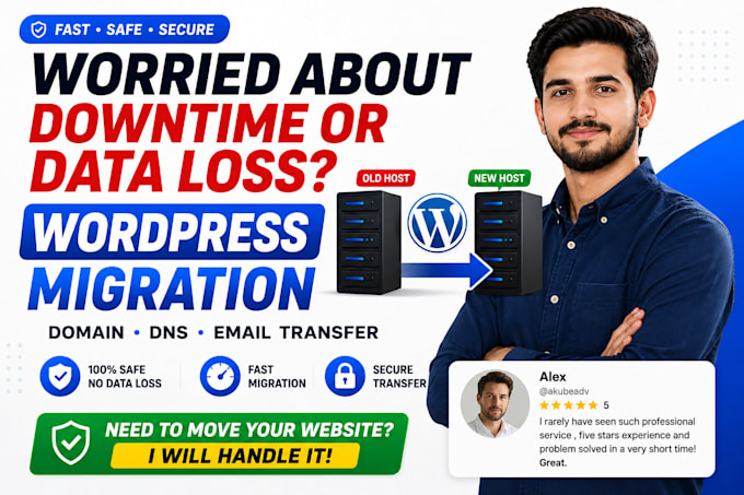 migrate wordpress website to new hosting or domain with dns configuration