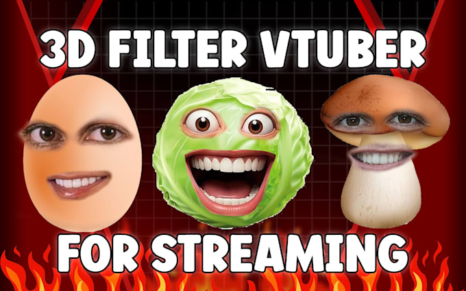 make 3d avatar ar vtuber filter for lens studio and streaming like burnt peanut