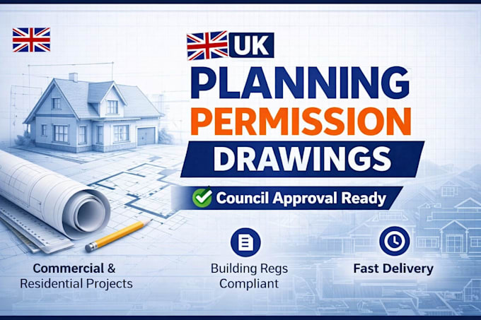 do draw UK planning permission and permit drawings