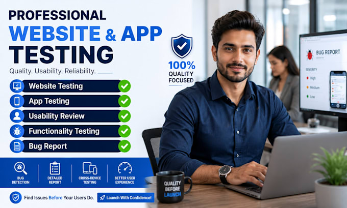 do QA testing, usability testing and website review manual, and automation apps