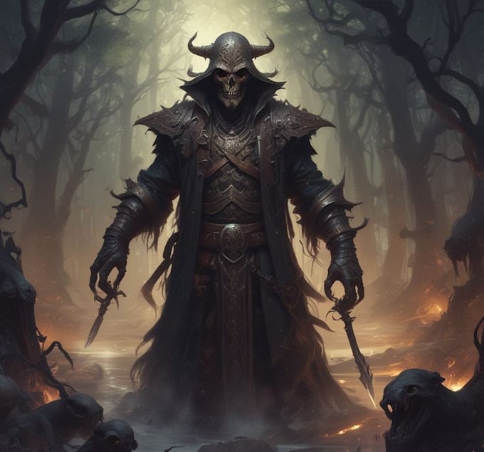 draw horror character art and horror character design