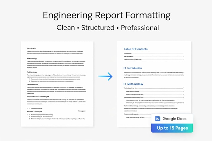 professionally format your engineering project report