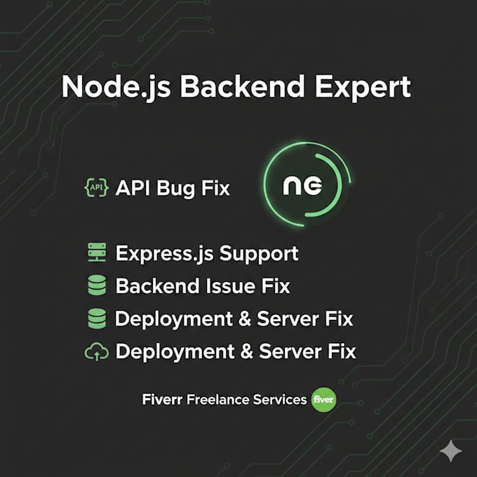 fix nodejs express or API bugs and backend issues