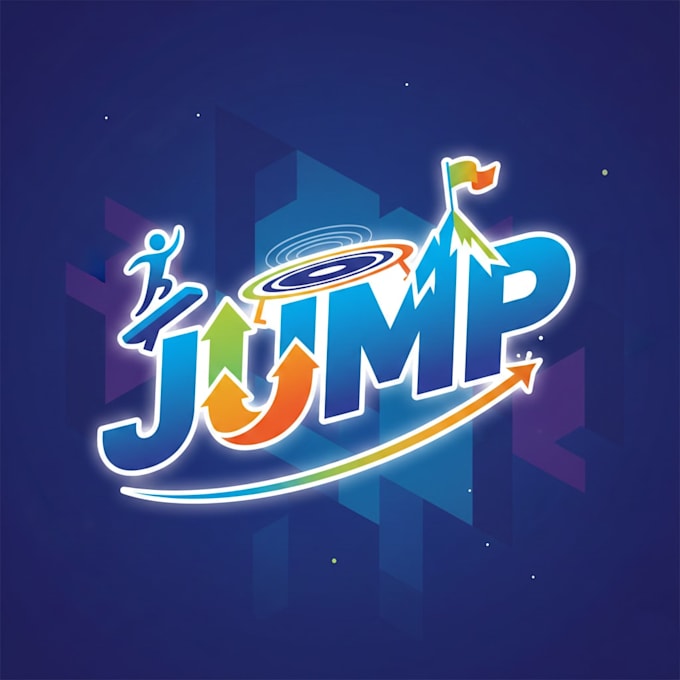 design an energetic jump logo for your brand