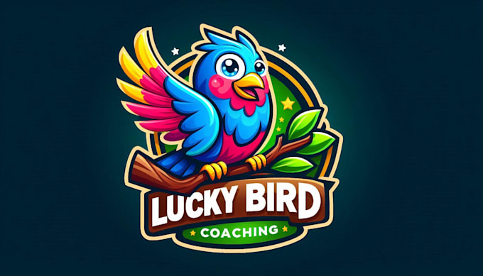 make an awesome lucky bird coaching logo with express delivery