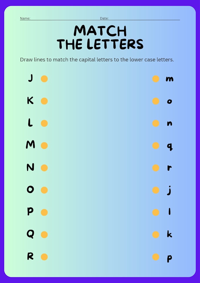 create worksheets for pre primary to class 5 students