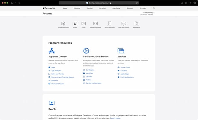 do apple enterprises account, apple developer account