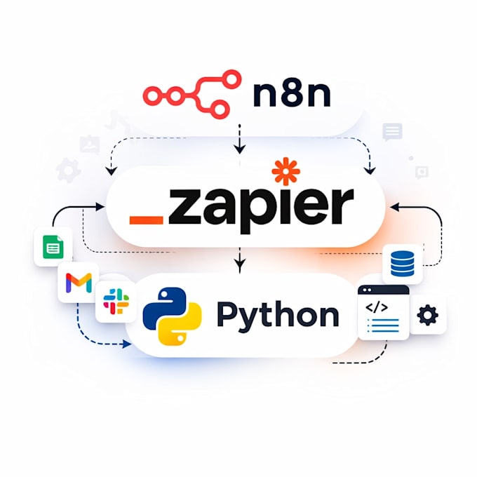 do ai automation, python automation, zapier automation, n8n automation,