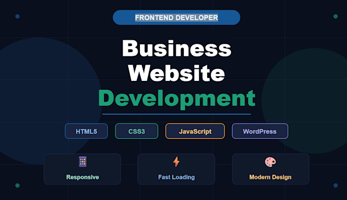 design and develop a modern responsive business website