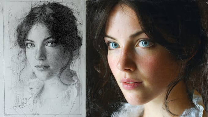 paint a realistic digital portrait