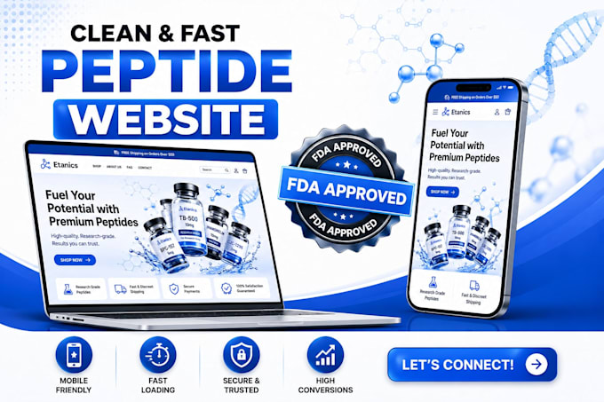 build fda compliant peptide website, peptide store in woocommerce shopify