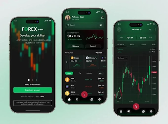 develop crypto trading app forex trading app stock trading app trading app