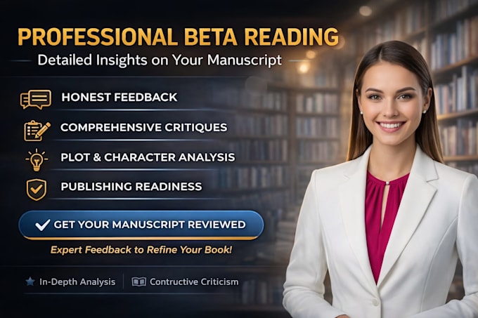 do beta reading manuscript feedback, reader report for fiction and non fiction