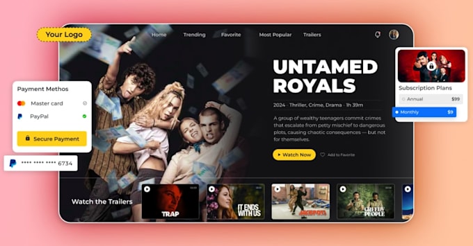 build scalable iptv app, live TV and vod streaming platform, with middleware