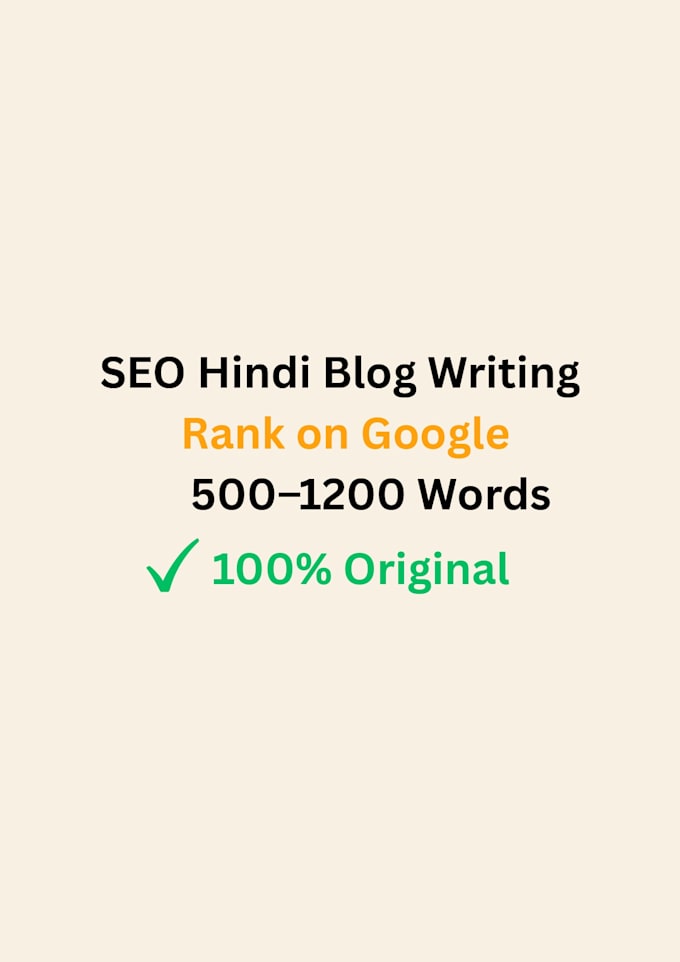 write write SEO optimized hindi blog posts and articles
