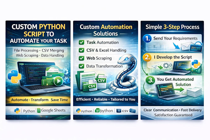 create a custom python script to automate your task