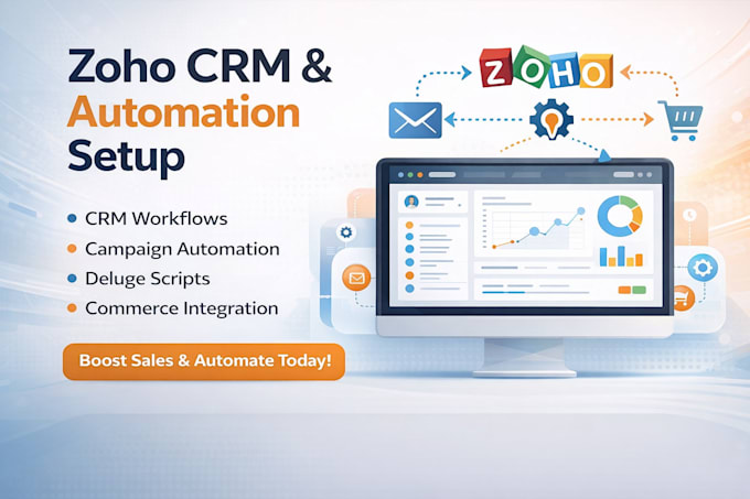 zoho CRM automation workflows, campaigns, deluge scripts a commerce integration