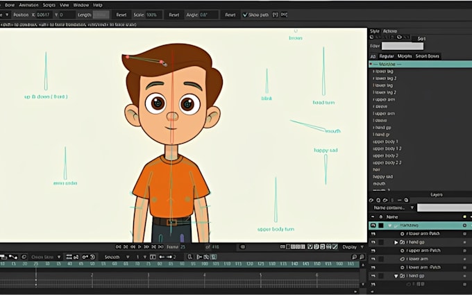 Do 2d character rigging for vtuber live2d after effects game by ...