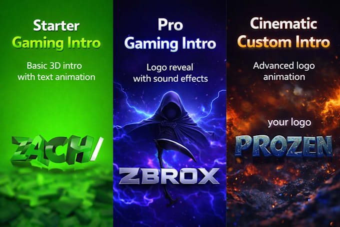 make cinematic intro animation for youtube