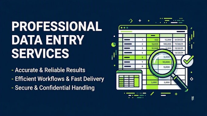 do data entry and research