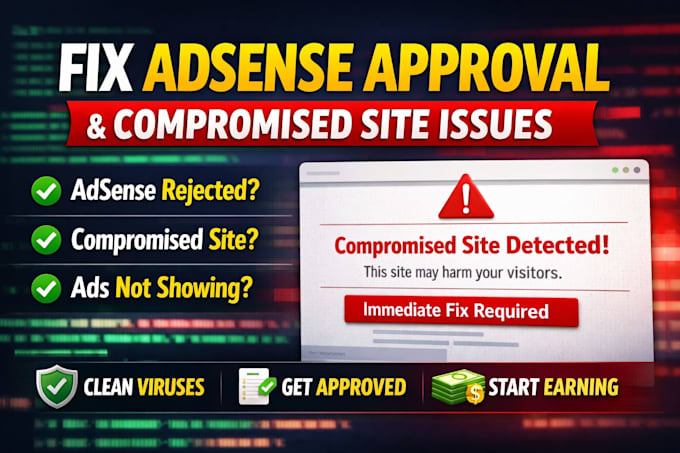 fix google adsense approval and compromised site issues fast