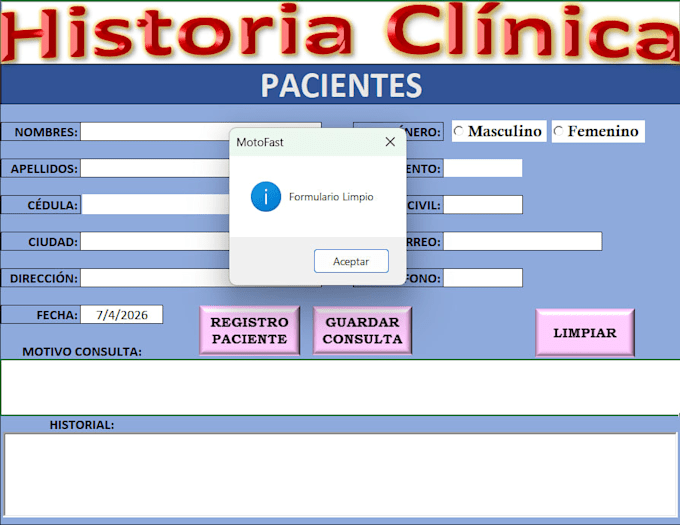 develop excel systems with forms, macros and database