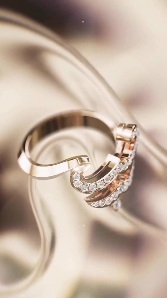 create 3d cinematic jewelry animation ring pendant design 3d ring animation ads
