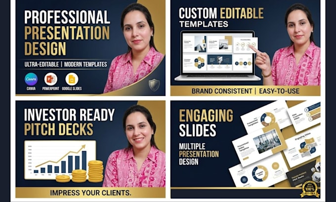 design modern minimalist presentation slides and templates