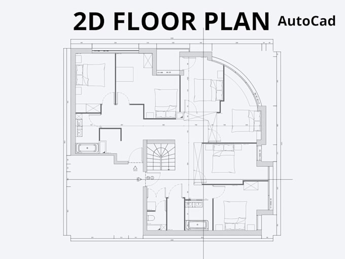 draw clean and professional 2d floor plans in autocad
