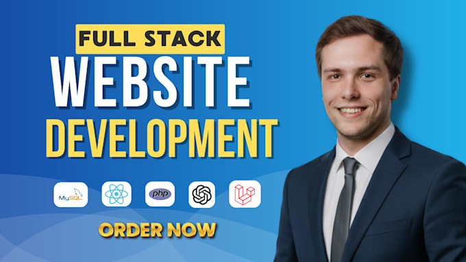 develop websites full stack web site in laravel and react