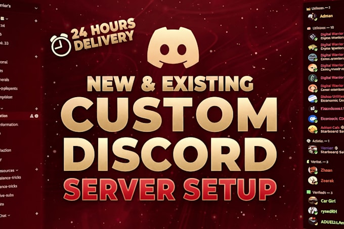 setup new and existing discord server setup, whop setup within 24 hours