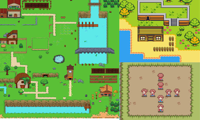 Do 2d pixel art tileset pixel animation game art sprite tilemap pixel ...