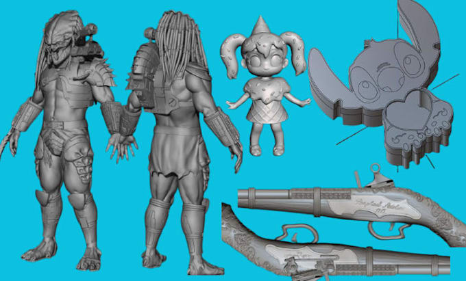 create 3d model rigging character modeling 3d miniature 3d toys for 3d printing