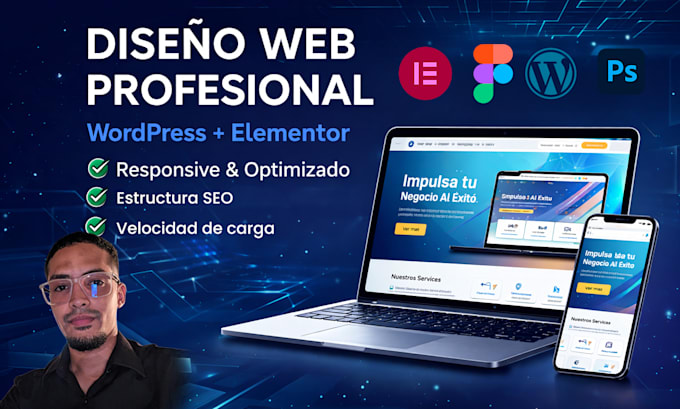 diseño de página web profesional, responsive, optimado en wordpress