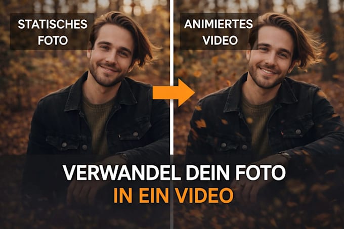 Ich werde ihre statischen bilder mithilfe von ki in dynamische videos