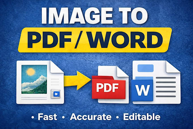convert image to PDF or editable word document