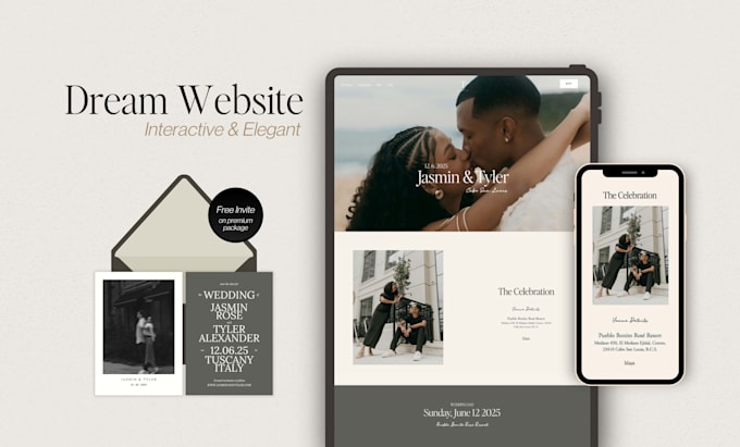 design a custom wedding or event website with rsvp on wix