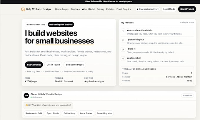 Build a modern responsive website or landing page for your business by ...