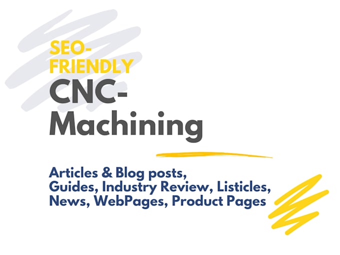 write professional oem cnc machining articles