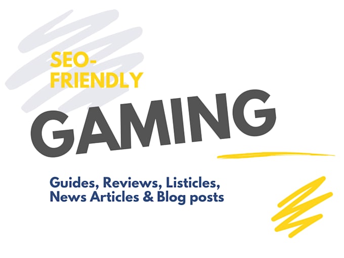 write gaming articles and blogposts