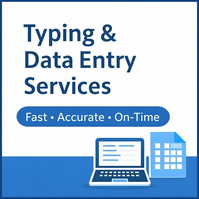 do fast and accurate typing and data entry work