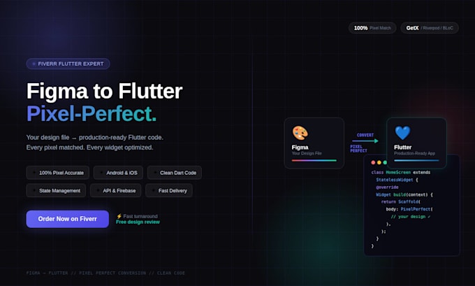 conver figma to flutter with pixel perfect design