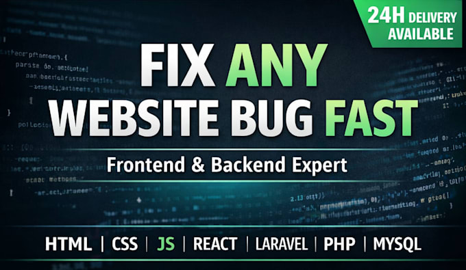 fix website bugs professionally in 24h