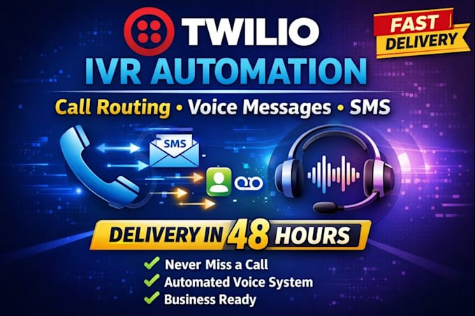 set up twilio IVR system and call automation for your business