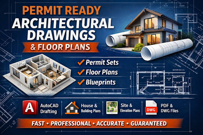 Create permit ready architectural drawings, floor plans, blueprints ...